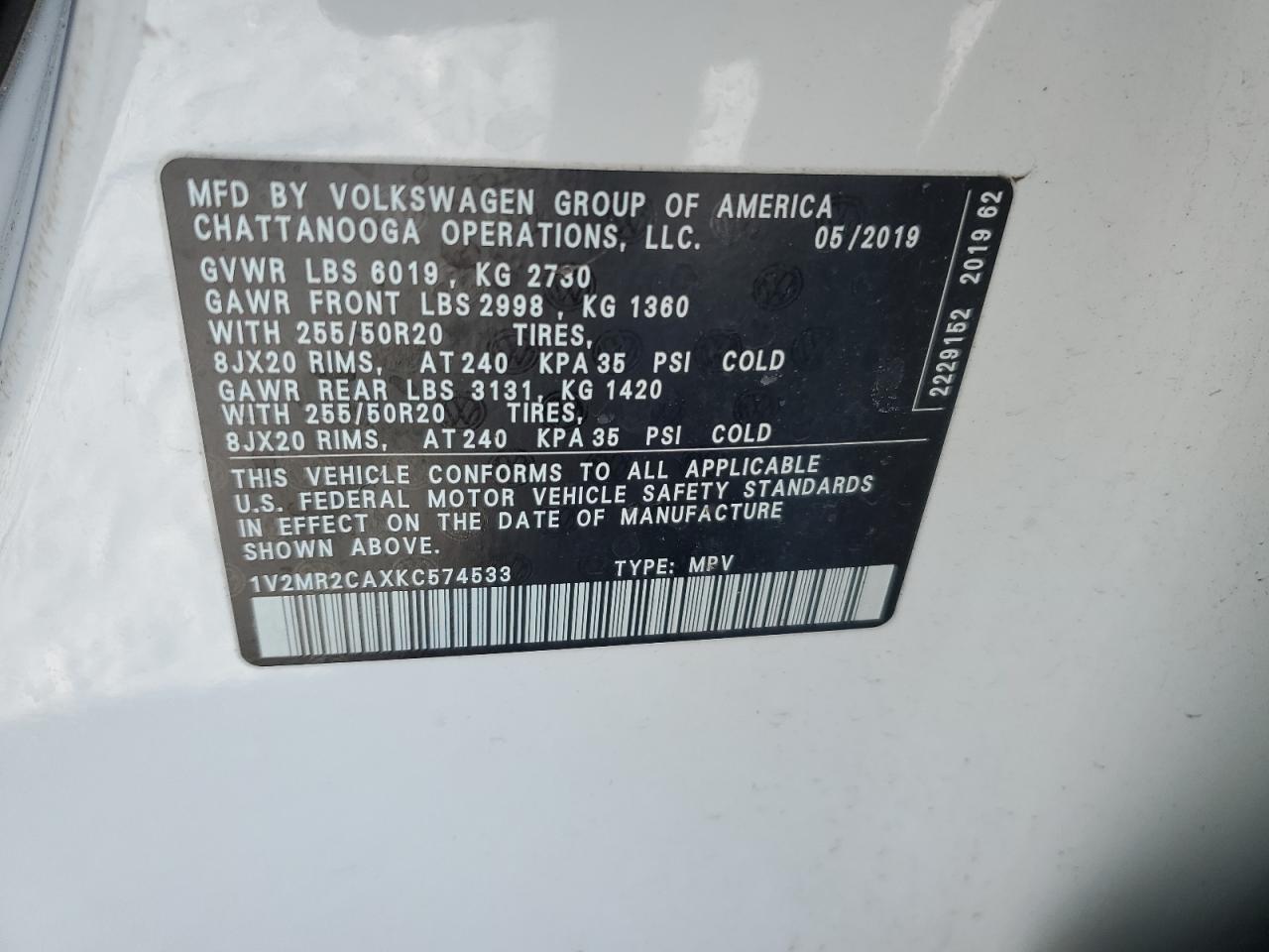 2019 Volkswagen Atlas - Image 14