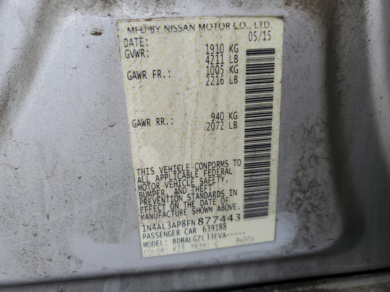 2015 Nissan Altima - Image 12