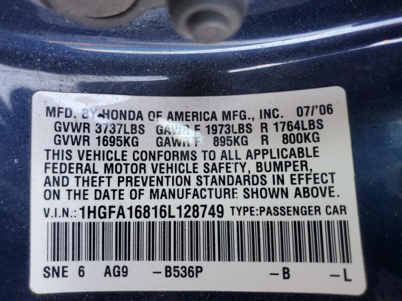 2006 Honda Civic - Image 12