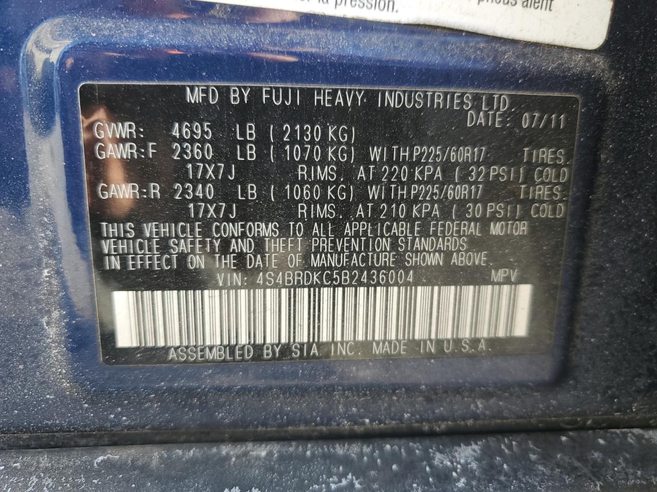 2011 Subaru Outback - Image 15