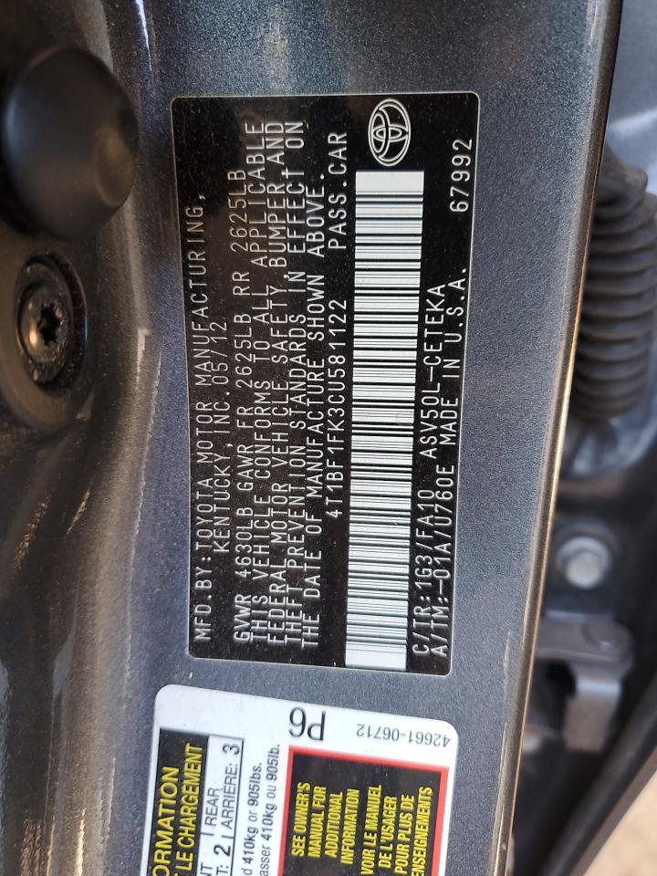 2012 Toyota Camry - Image 12
