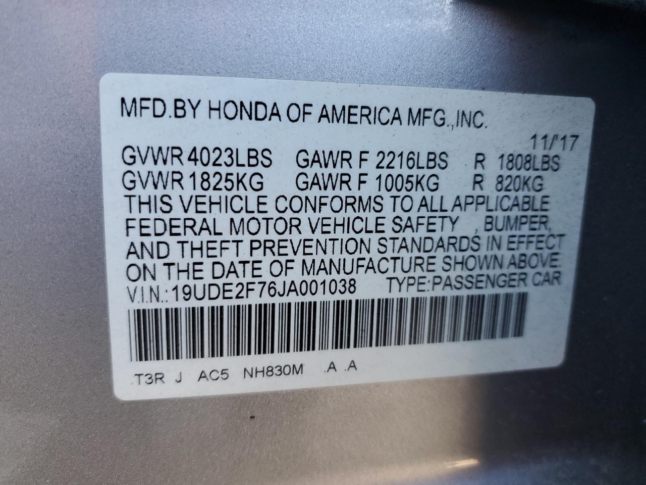 2018 Acura Ilx Premium VIN: 19UDE2F76JA001038 Lot: 84256664