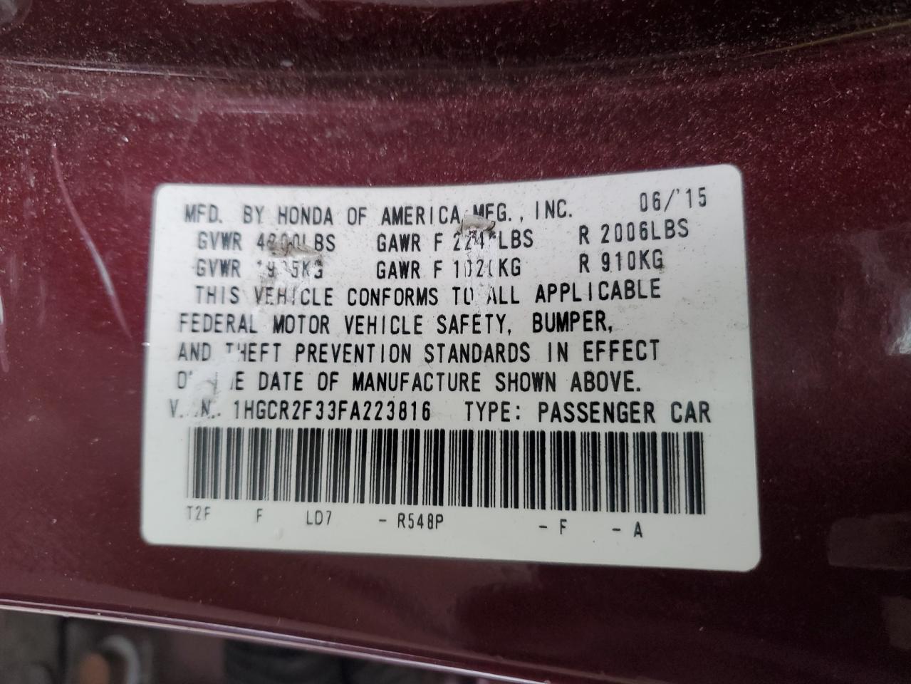 2015 Honda Accord - Image 12