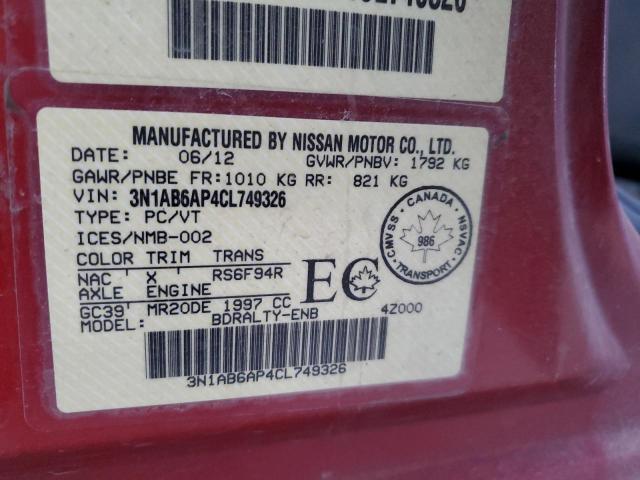 2012 NISSAN SENTRA 2.0