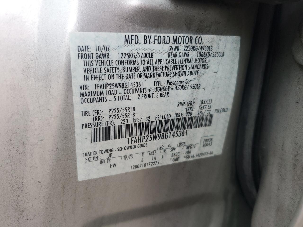 2008 Ford Taurus - Image 12