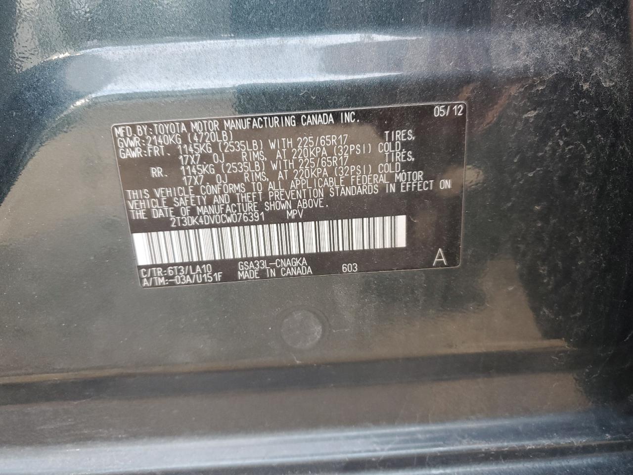 2012 Toyota RAV 4 - Image 13