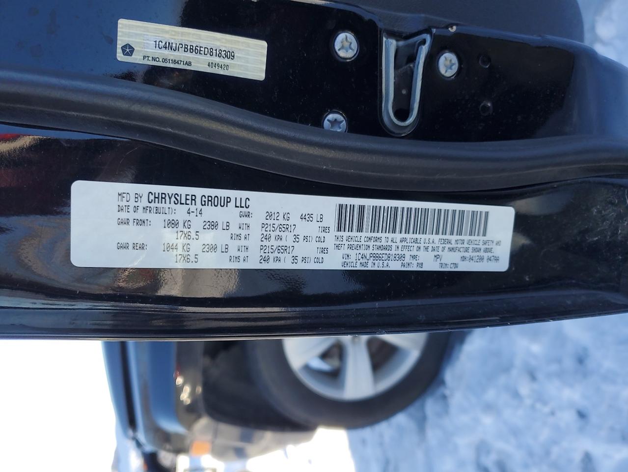 2014 Jeep Liberty (Patriot) - Image 12