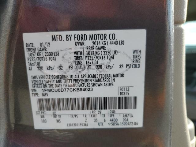 2012 FORD ESCAPE XLT  
