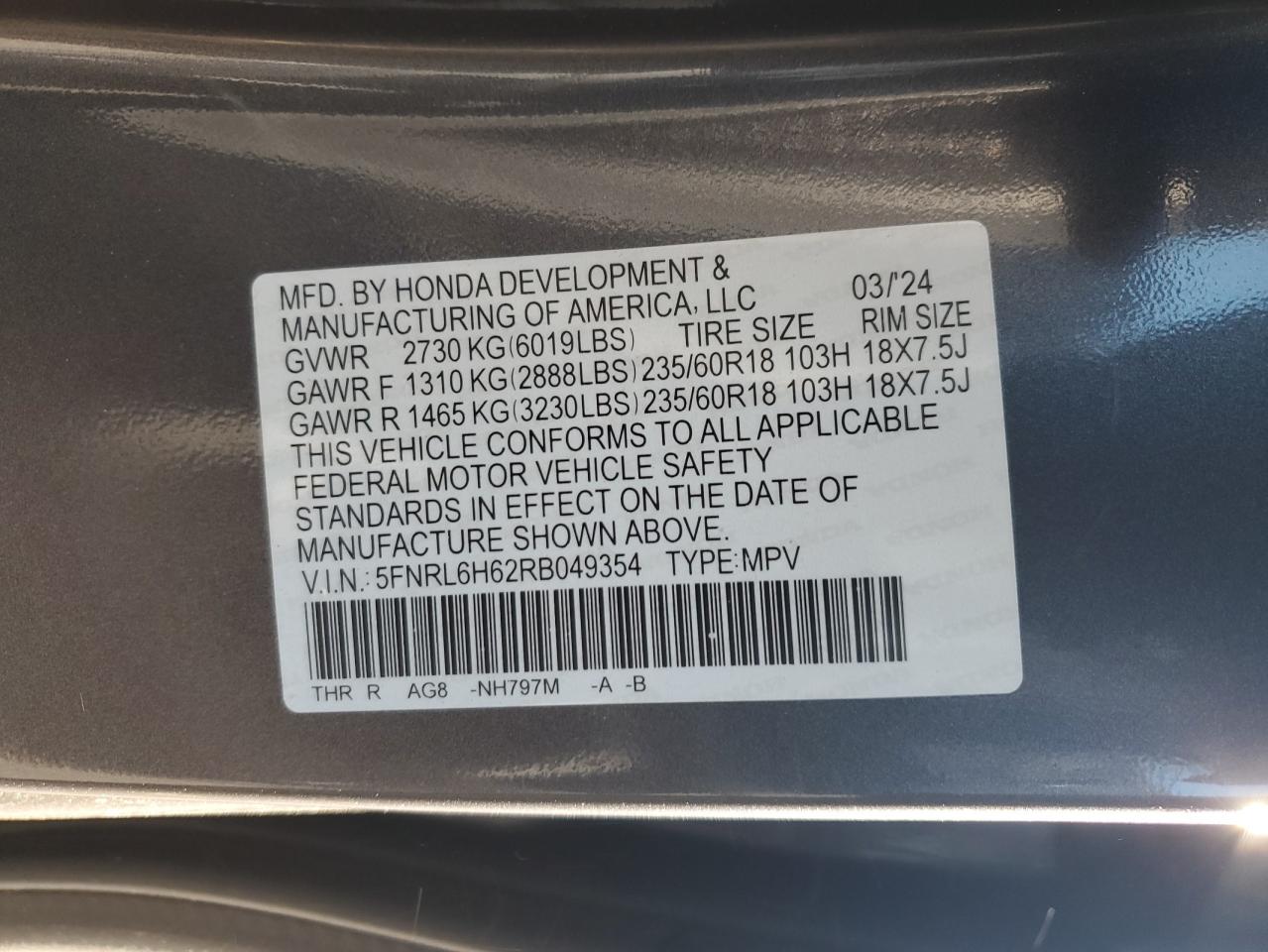 2024 Honda Odyssey - Image 13