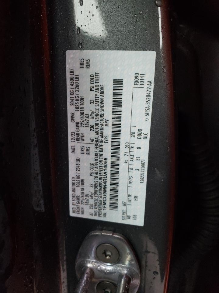 VIN 1FMCU9MN4RUA14058 2024 FORD ESCAPE ST no.13