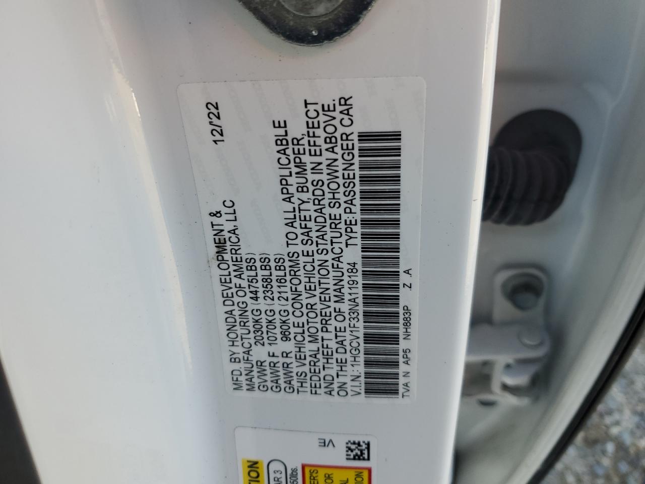 2022 Honda Accord - Image 15