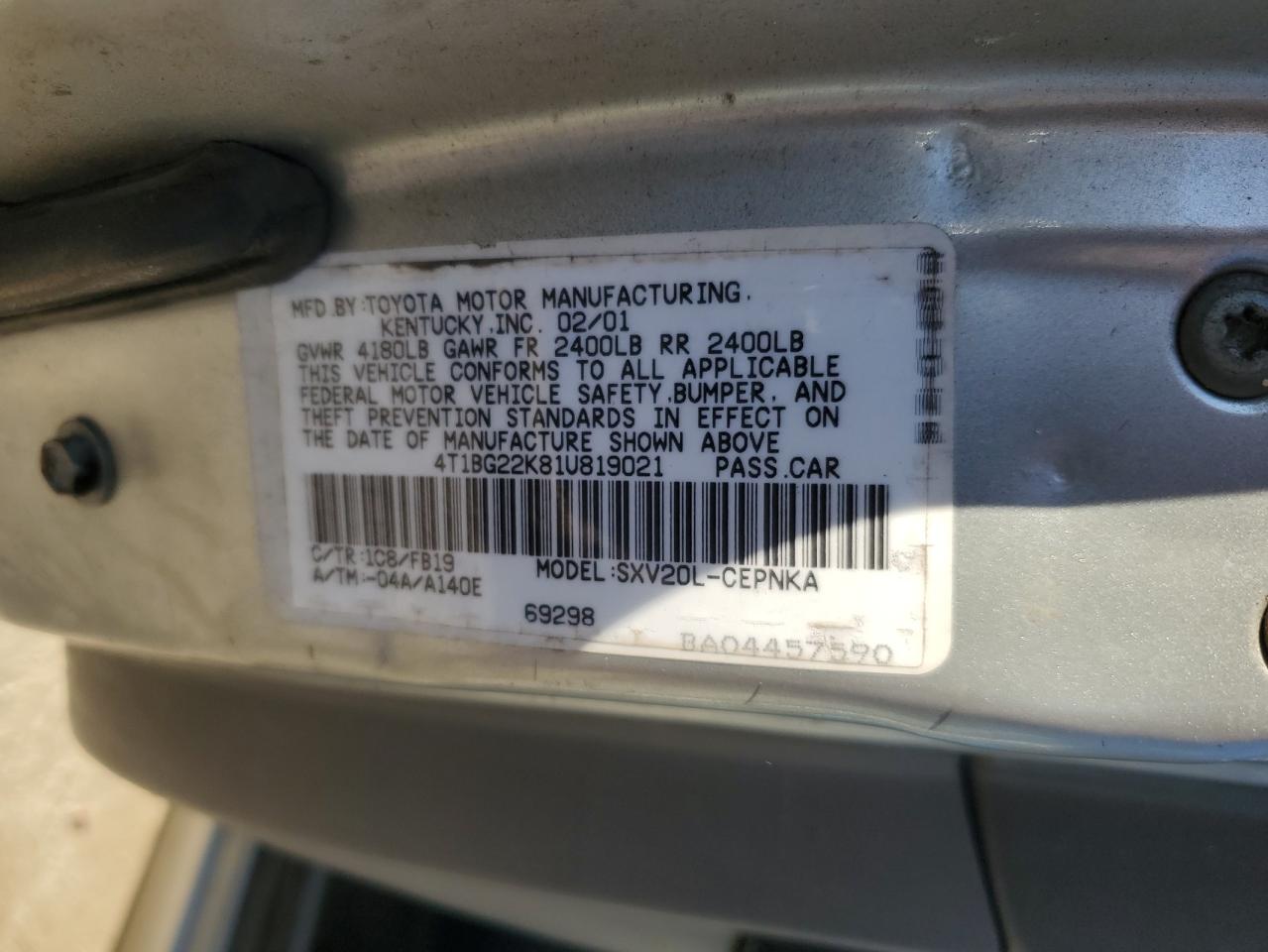 2001 Toyota Camry - Image 12