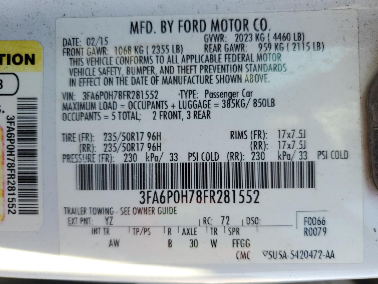 2015 Ford Fusion - Image 15