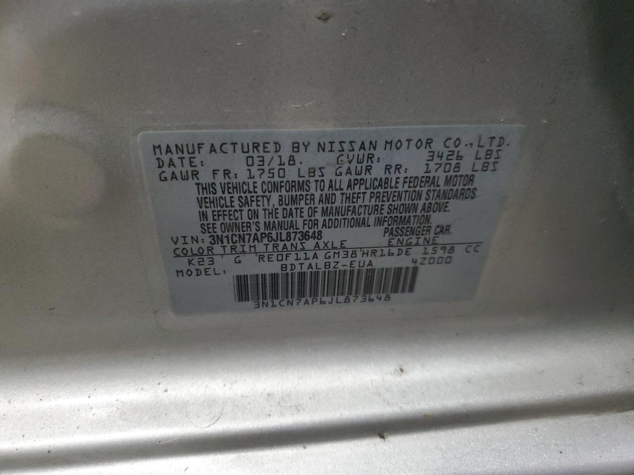 2018 Nissan Versa - Image 13