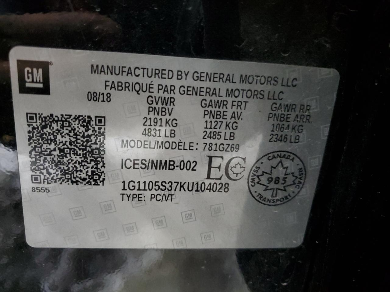 2019 Chevrolet Impala - Image 12