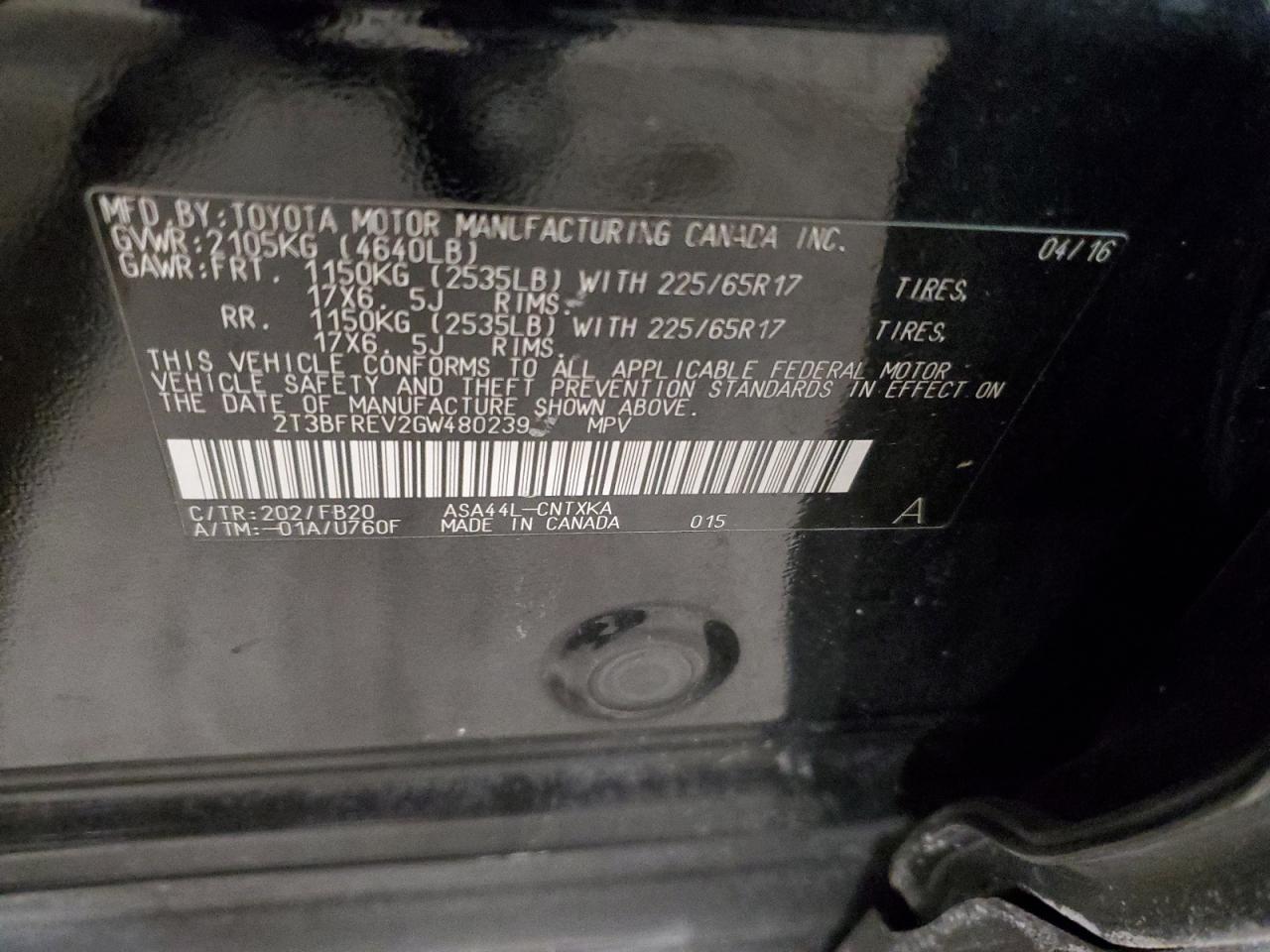 2016 Toyota RAV 4 - Image 13