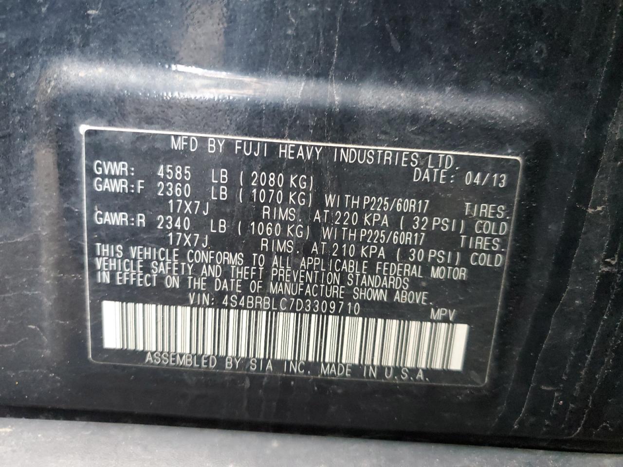 2013 Subaru Outback - Image 13