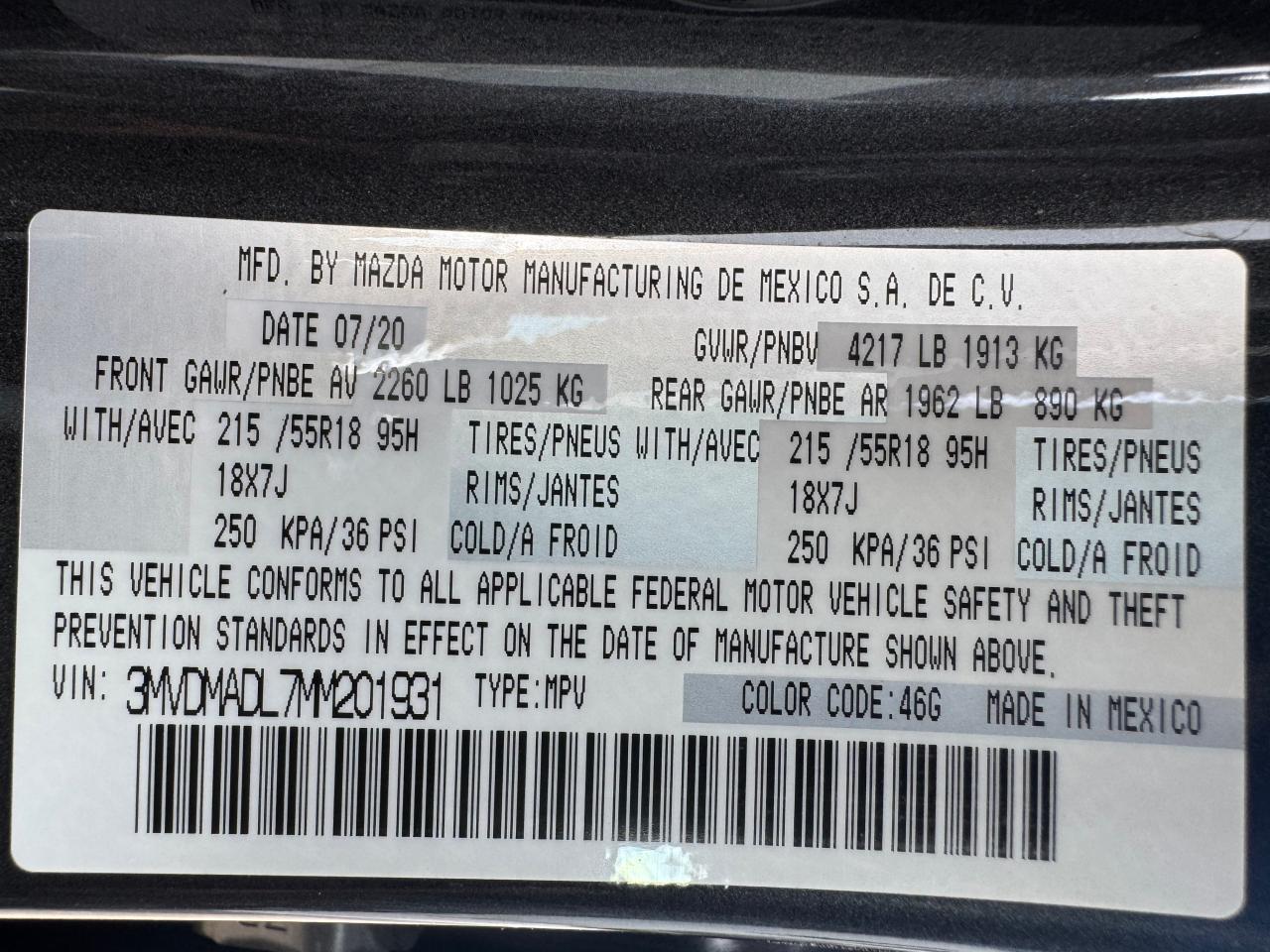 2021 Mazda Cx-30 Premium VIN: 3MVDMADL7MM201931 Lot: 42007485