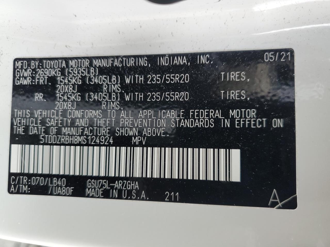 2021 Toyota Highlander - Image 13