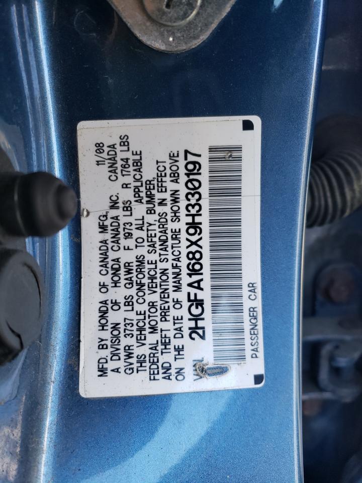 2009 Honda Civic Ex VIN: 2HGFA168X9H330197 Lot: 84391544