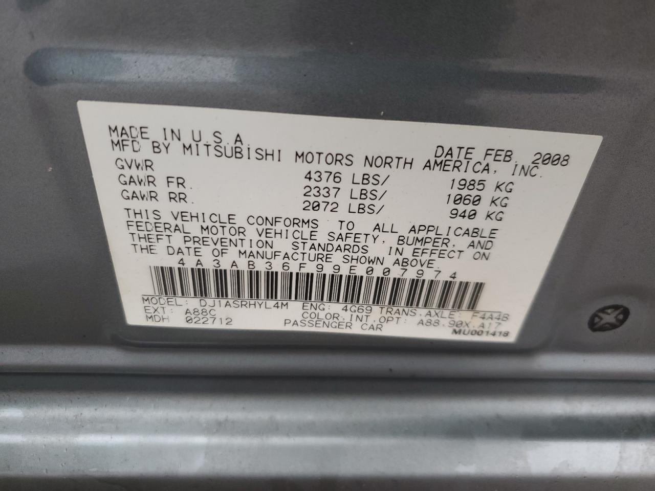 2009 Mitsubishi Galant - Image 12
