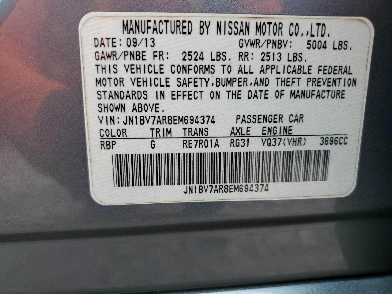 2014 Infiniti Q50 - Image 13