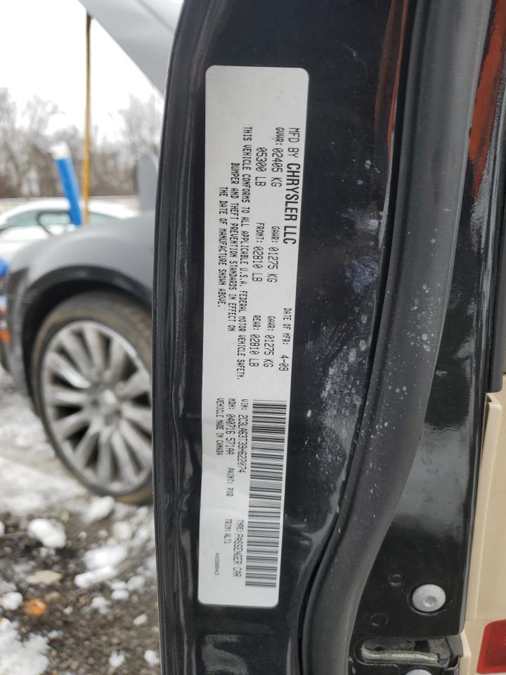 2009 Chrysler 300C VIN: 2C3LA63T39H622074 Lot: 87603565