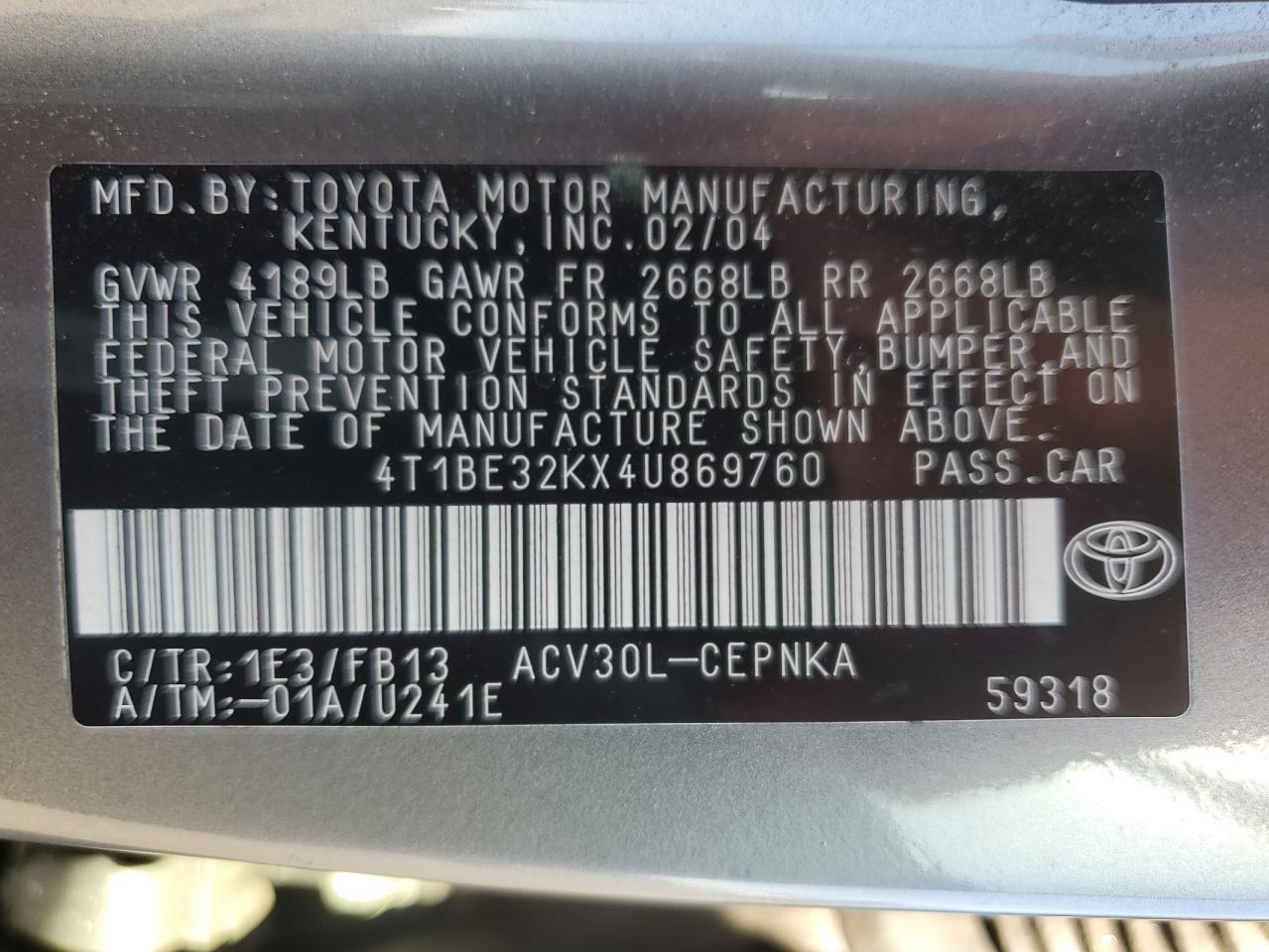 2004 Toyota Camry - Image 12