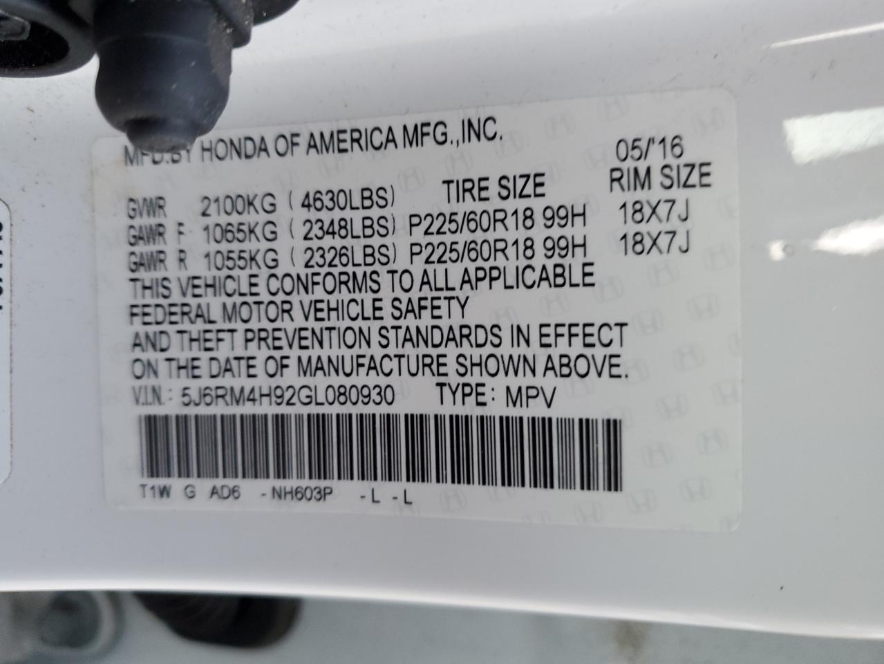 2016 Honda CR-V - Image 15