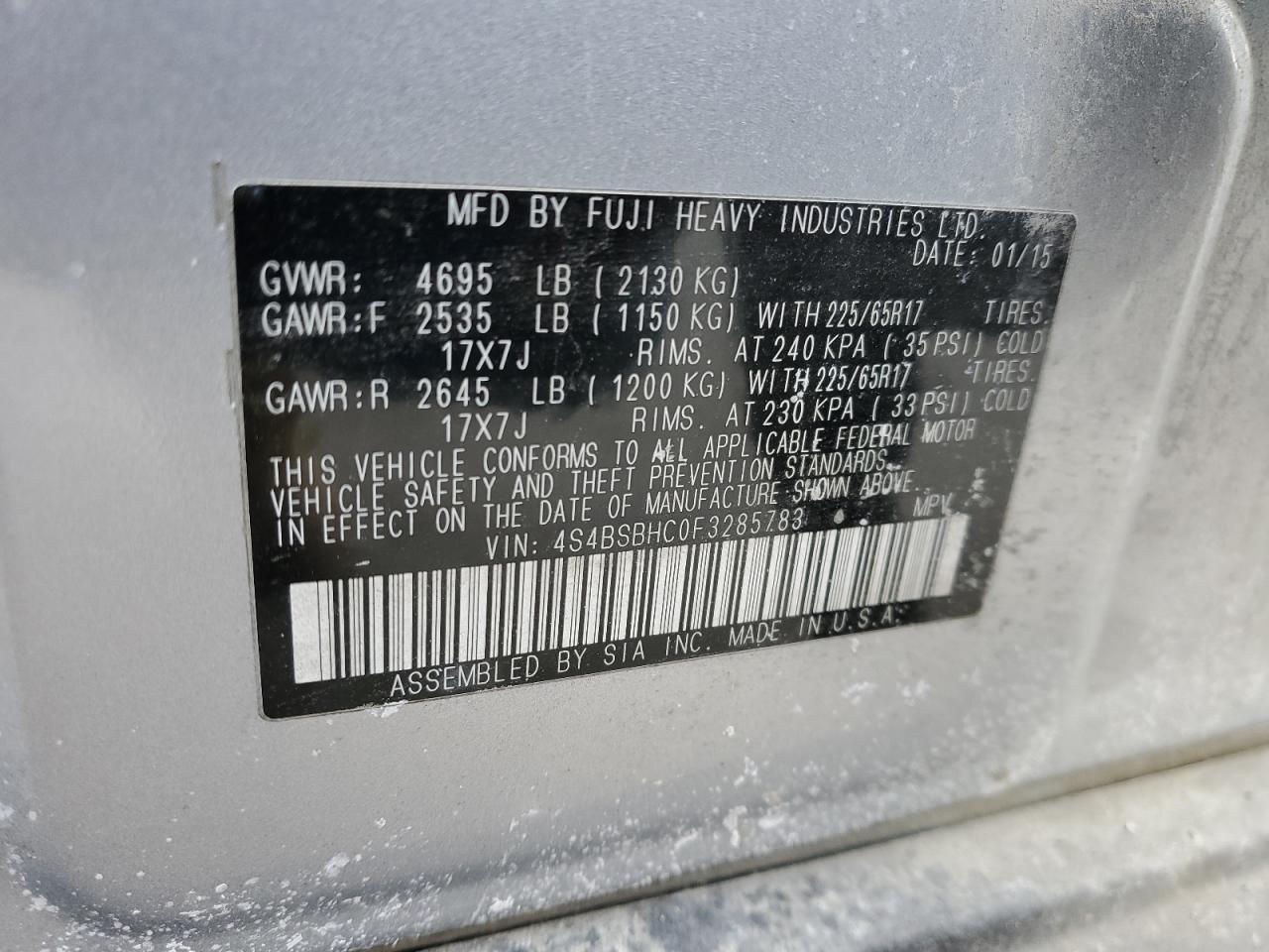 2015 Subaru Outback - Image 13