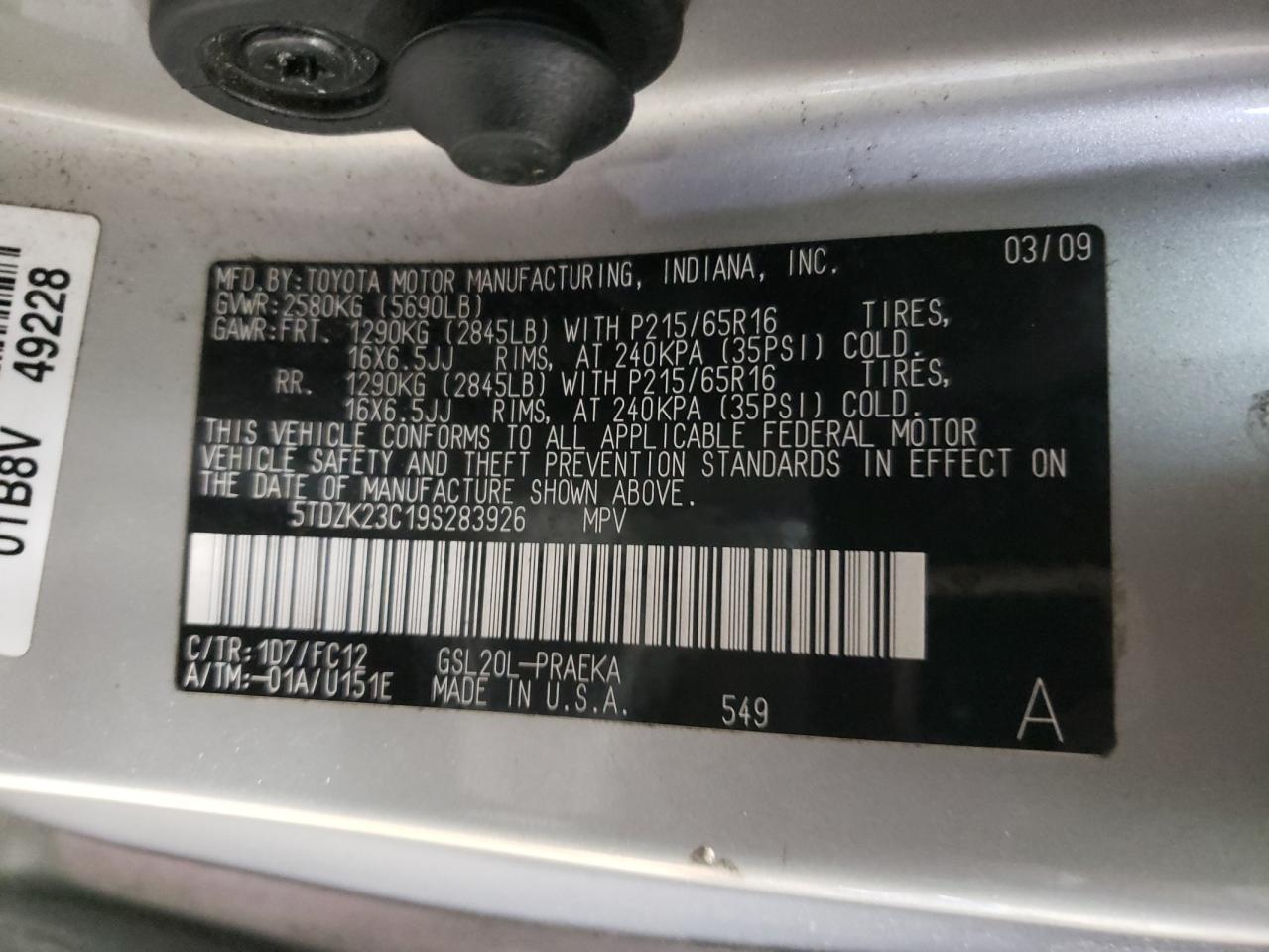 2009 Toyota Sienna - Image 14