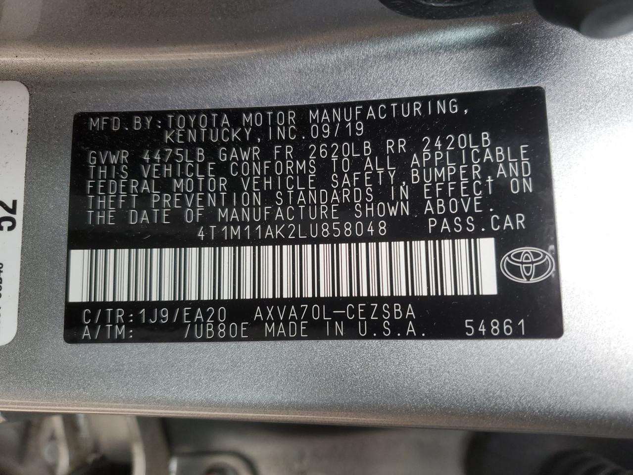 2020 Toyota Camry - Image 12
