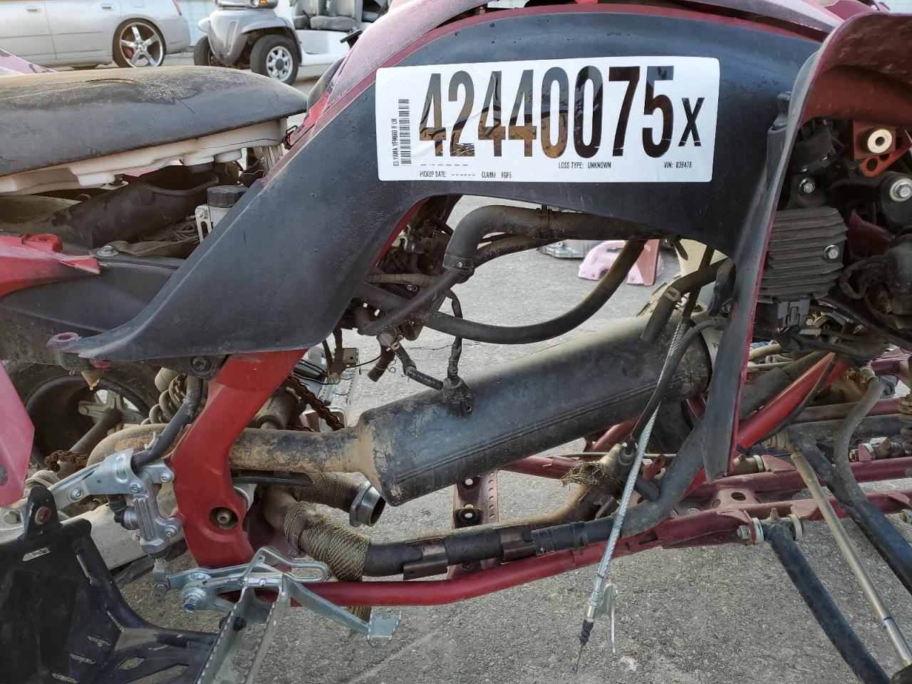 2003 Yamaha Yfm660 R VIN: JY4AM01Y63C039478 Lot: 42440075