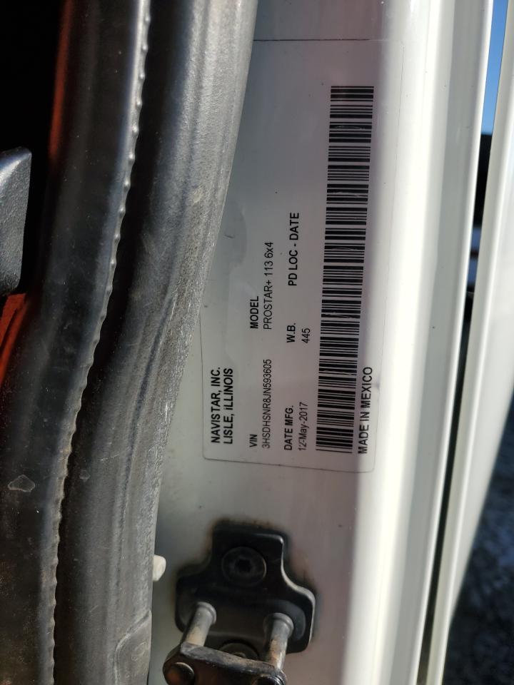 2018 International Prostar VIN: 3HSDHSNR8JN593605 Lot: 89153765