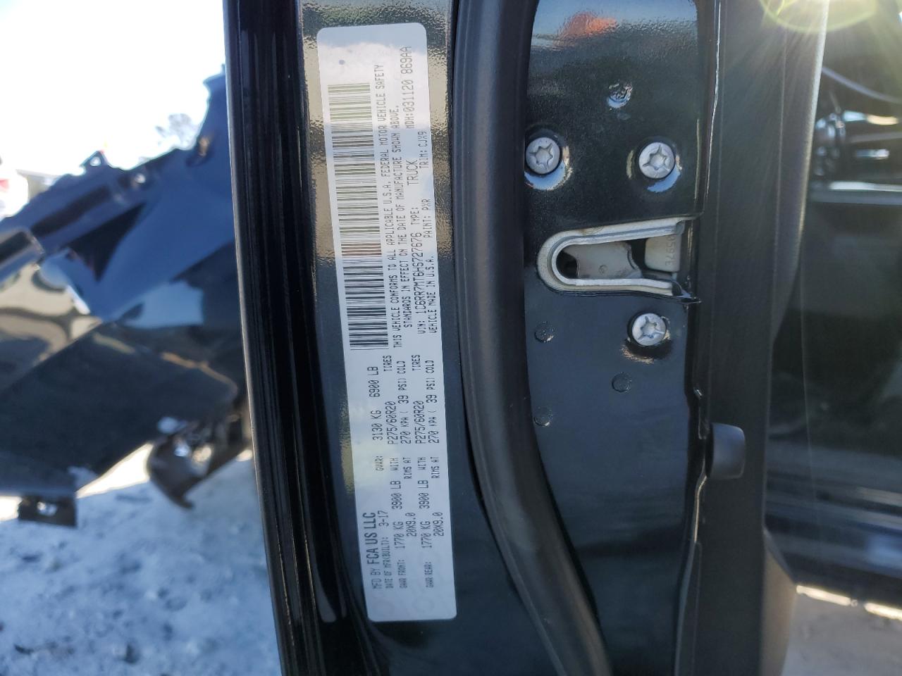 2017 Ram 1500 Sport VIN: 1C6RR7MT6HS727676 Lot: 88015025