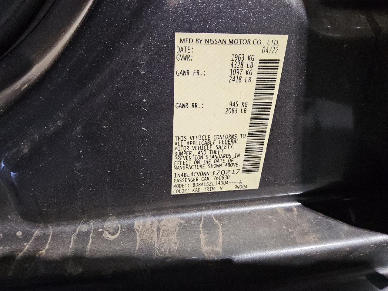 2022 Nissan Altima - Image 12