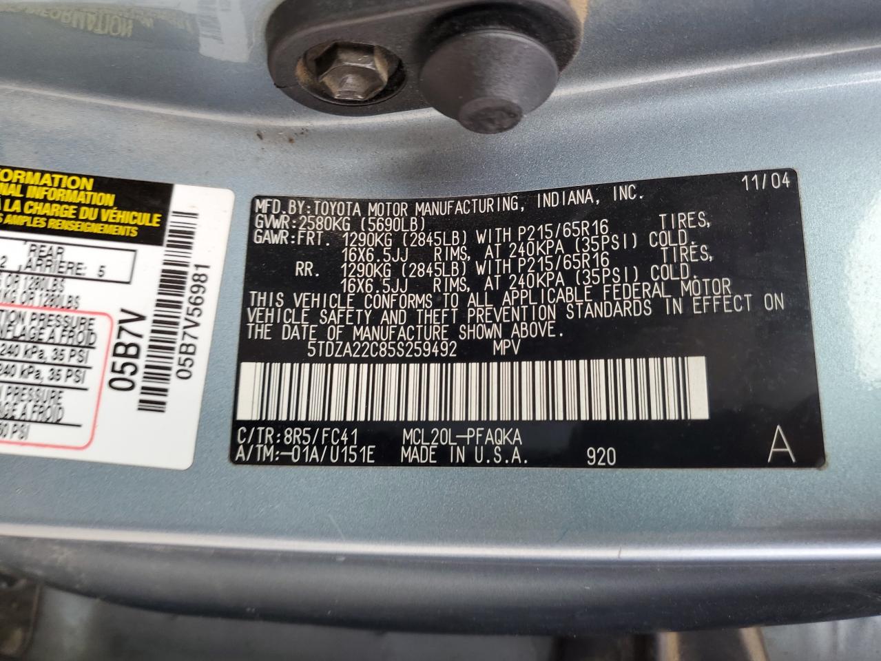 2005 Toyota Sienna - Image 15