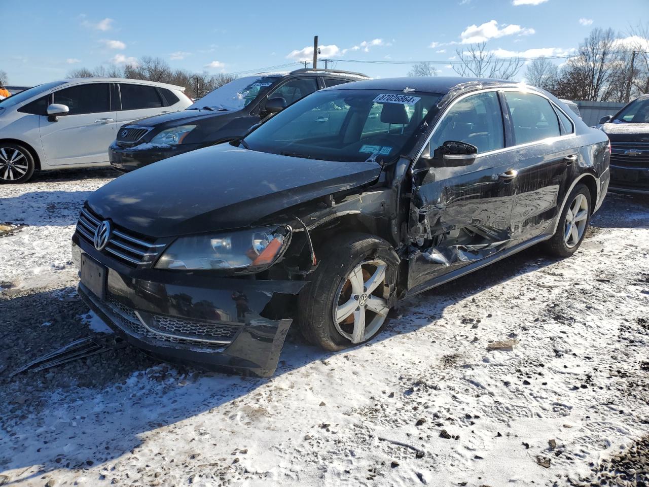 2014 Volkswagen Passat Se black null gas 1VWBT7A32EC100167 photo #1