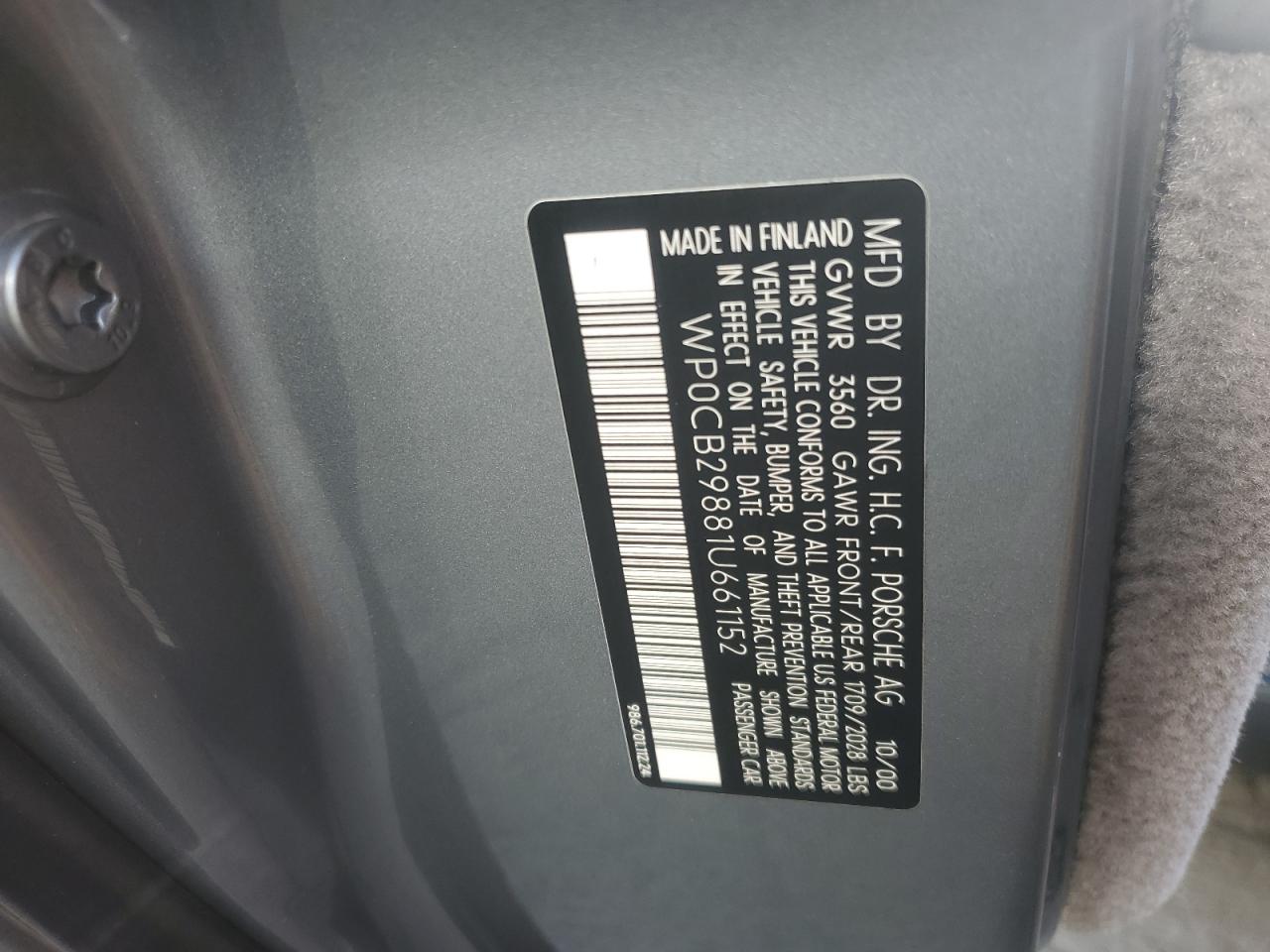 2001 Porsche Boxster - Image 13