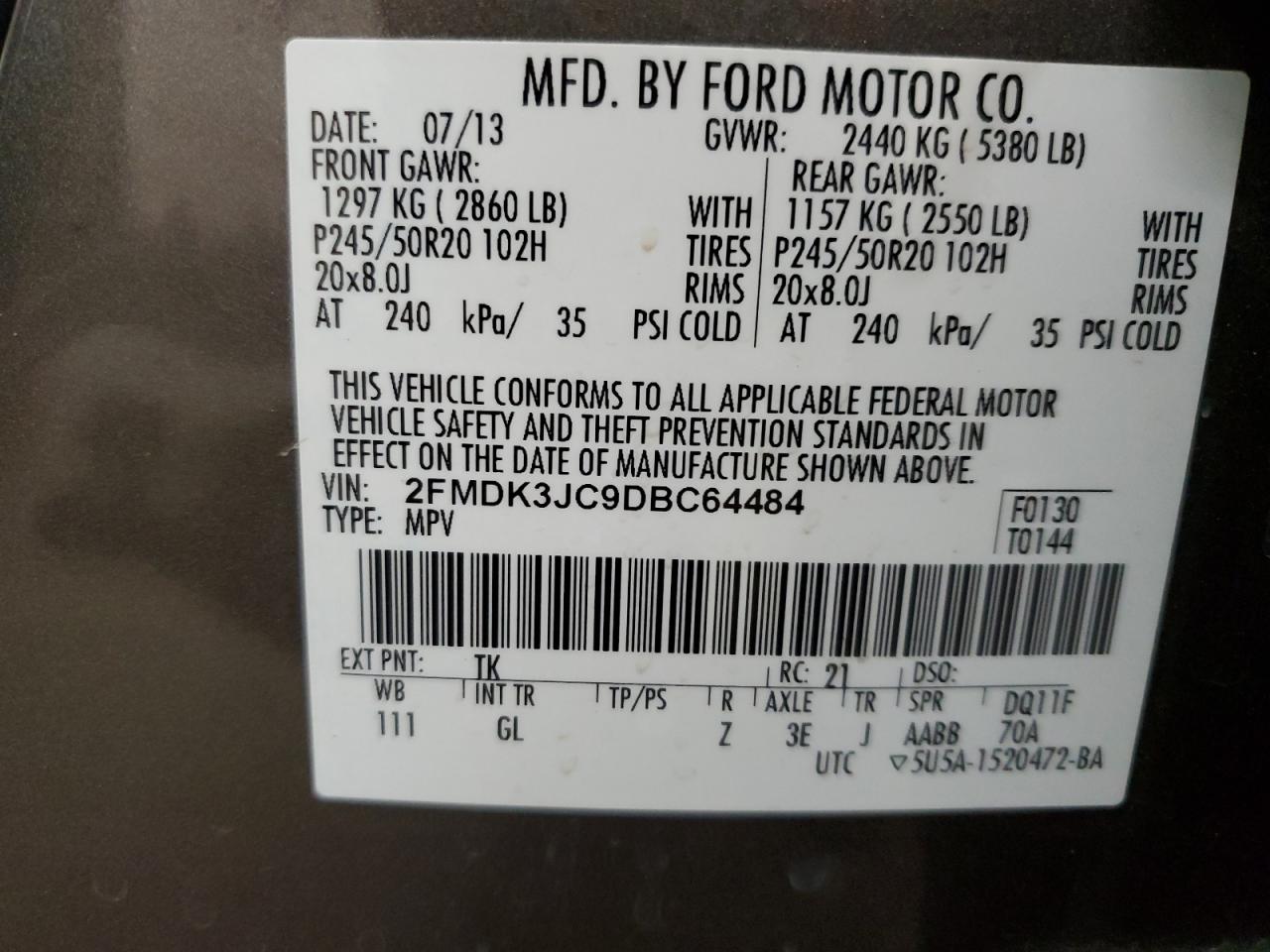 2013 Ford Edge - Image 14