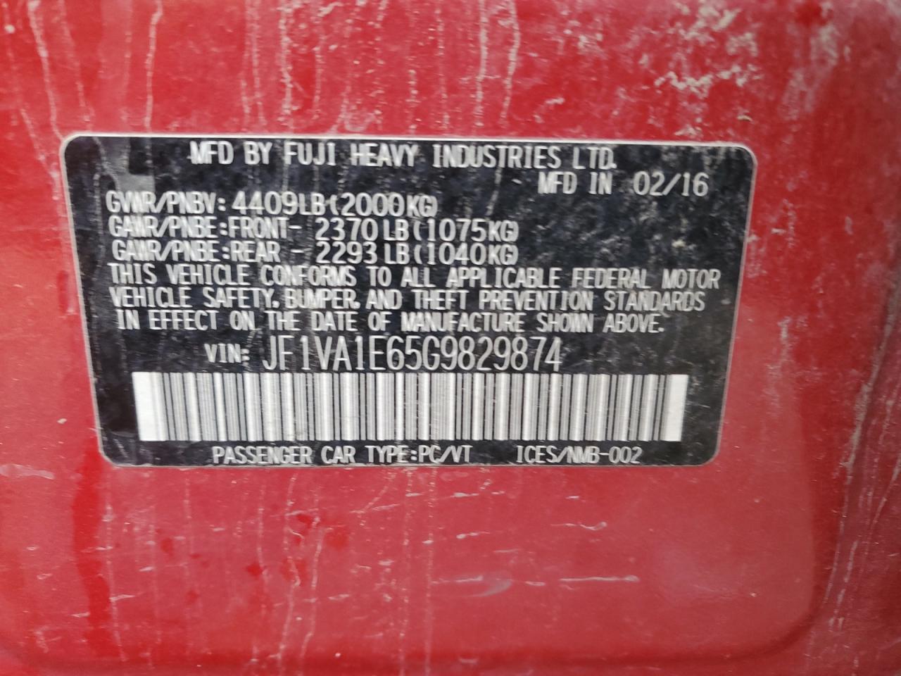 2016 Subaru WRX - Image 12