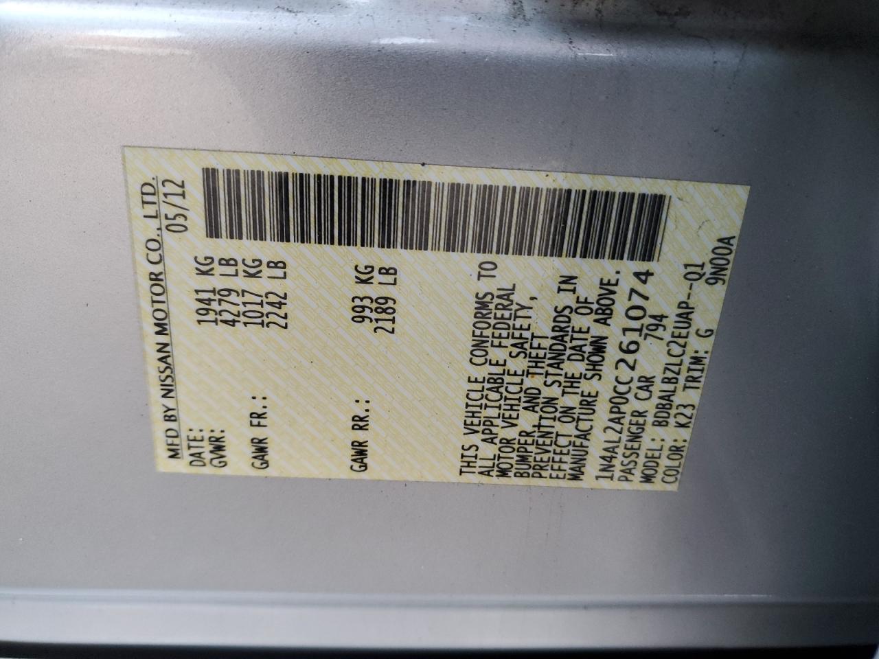2012 Nissan Altima - Image 13