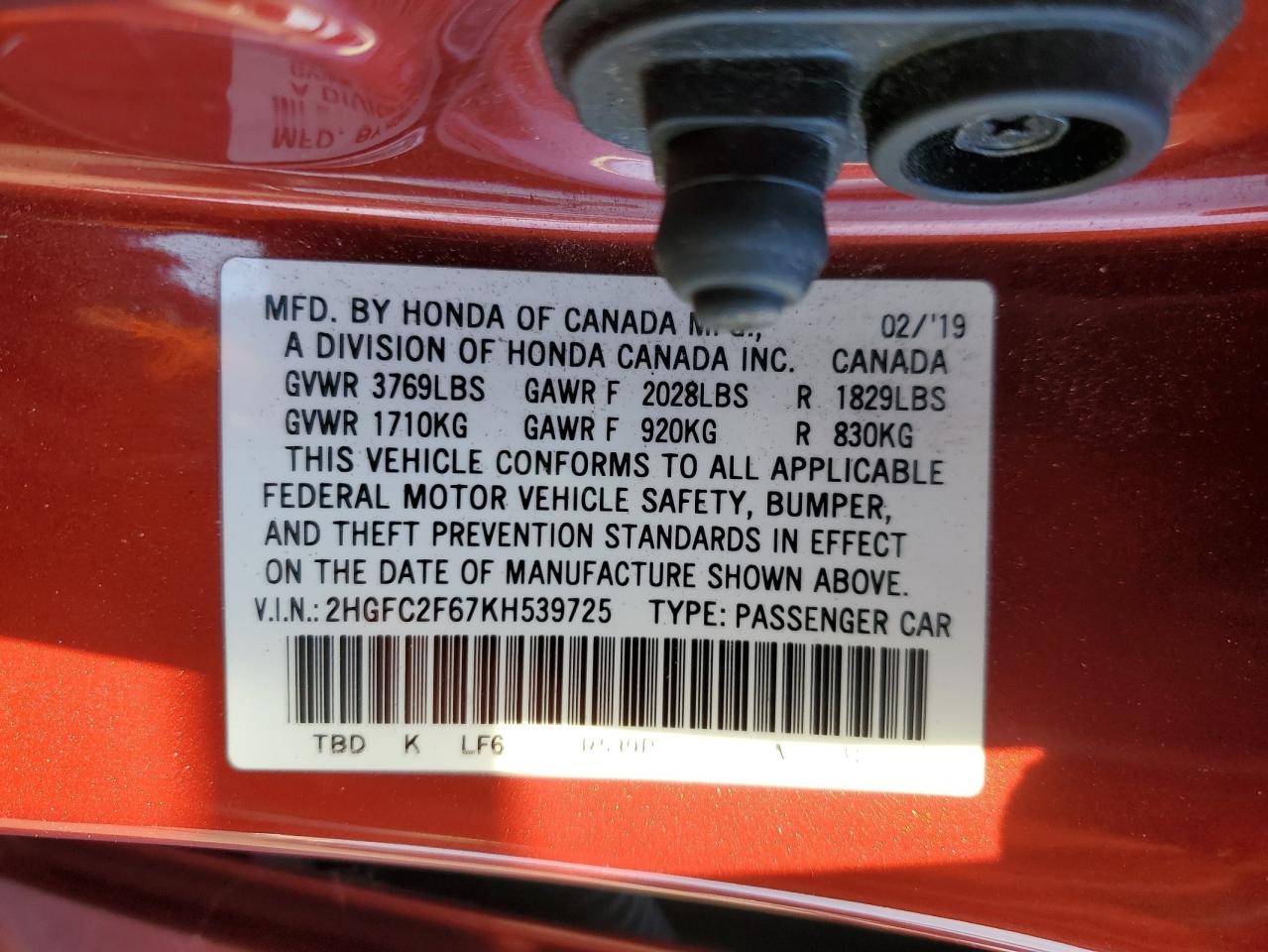 2019 Honda Civic - Image 14