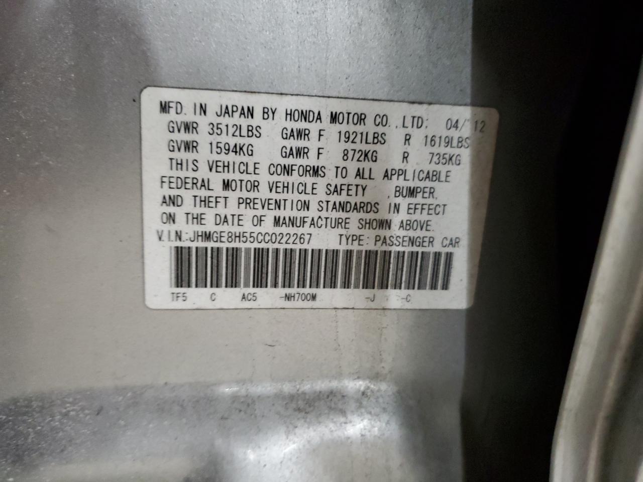 2012 Honda Fit - Image 14
