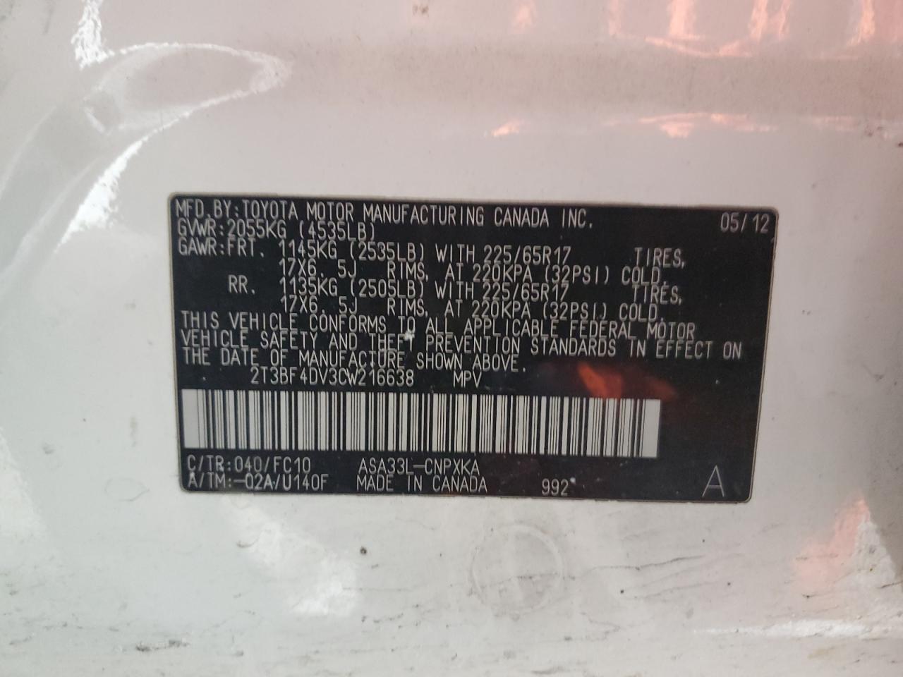 2012 Toyota RAV 4 - Image 14