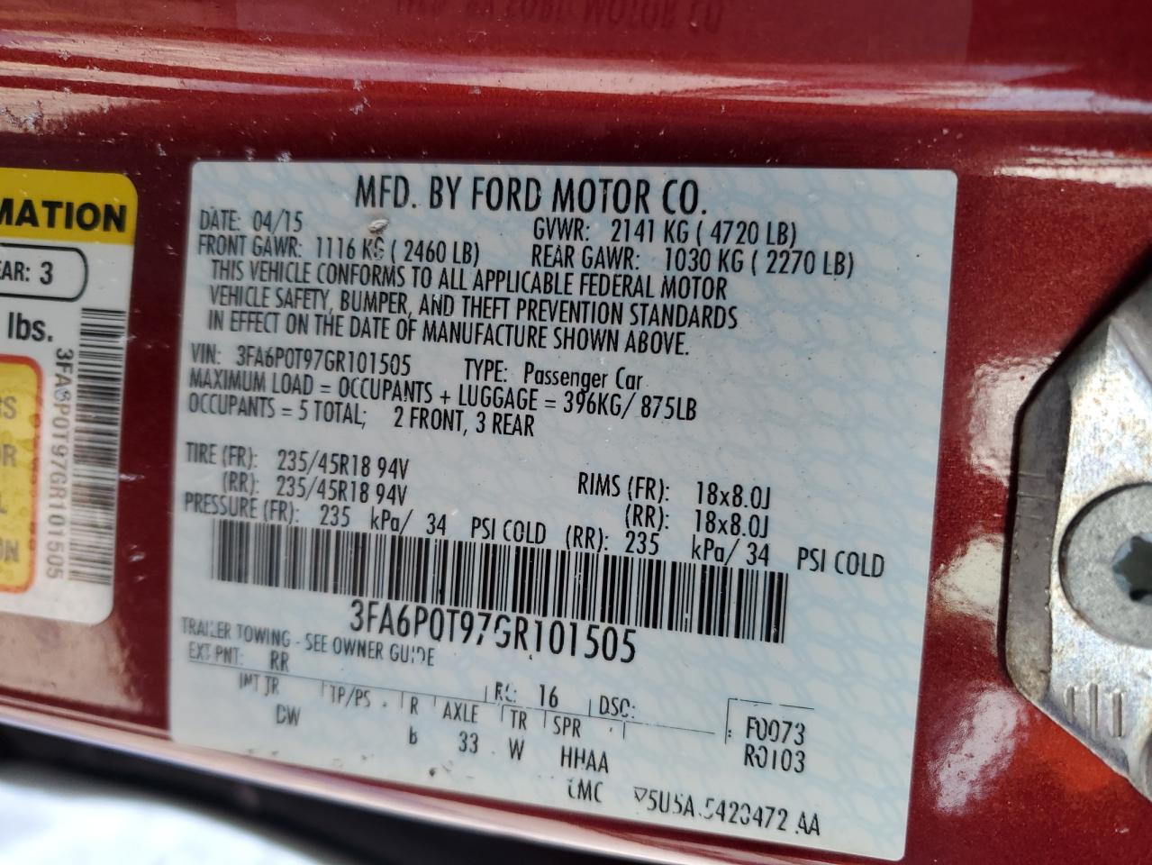 2016 Ford Fusion - Image 12