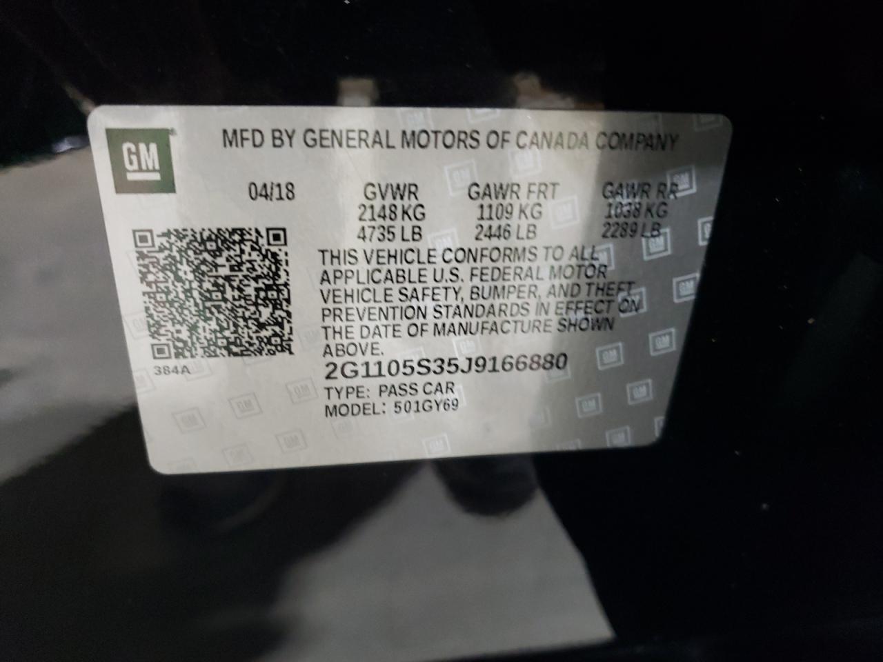 2018 Chevrolet Impala - Image 12
