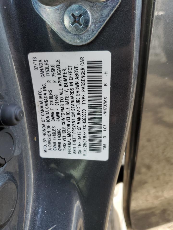 VIN 2HGFB2F5XDH565989 2013 HONDA CIVIC no.13