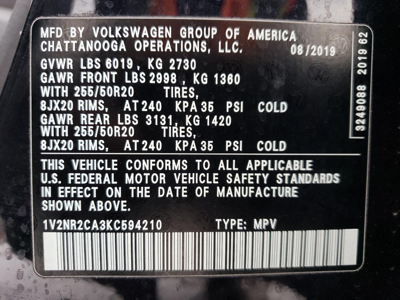 2019 Volkswagen Atlas - Image 15