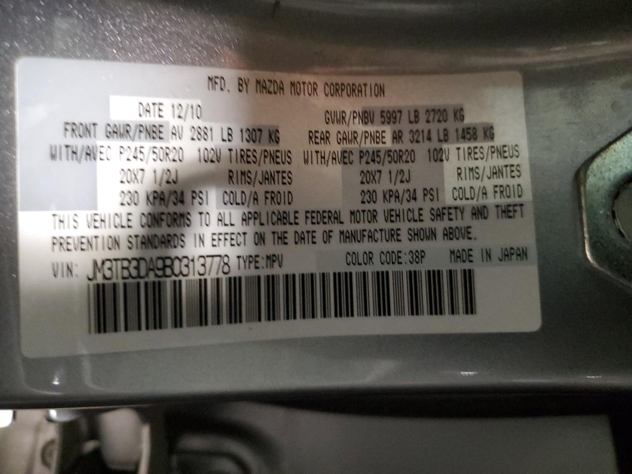2011 Mazda CX-9 - Image 14